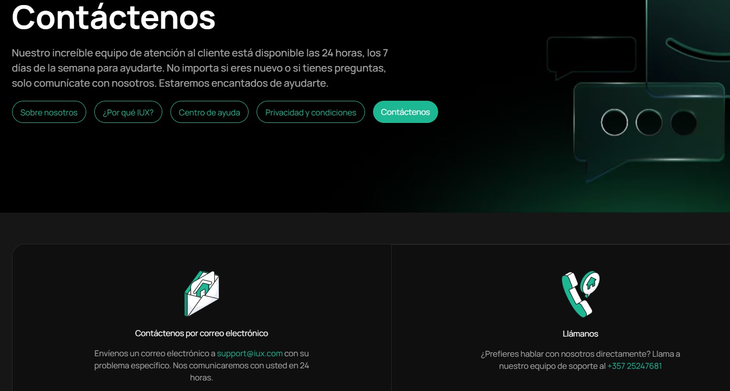 Contacto de IUX Contacto de IUX